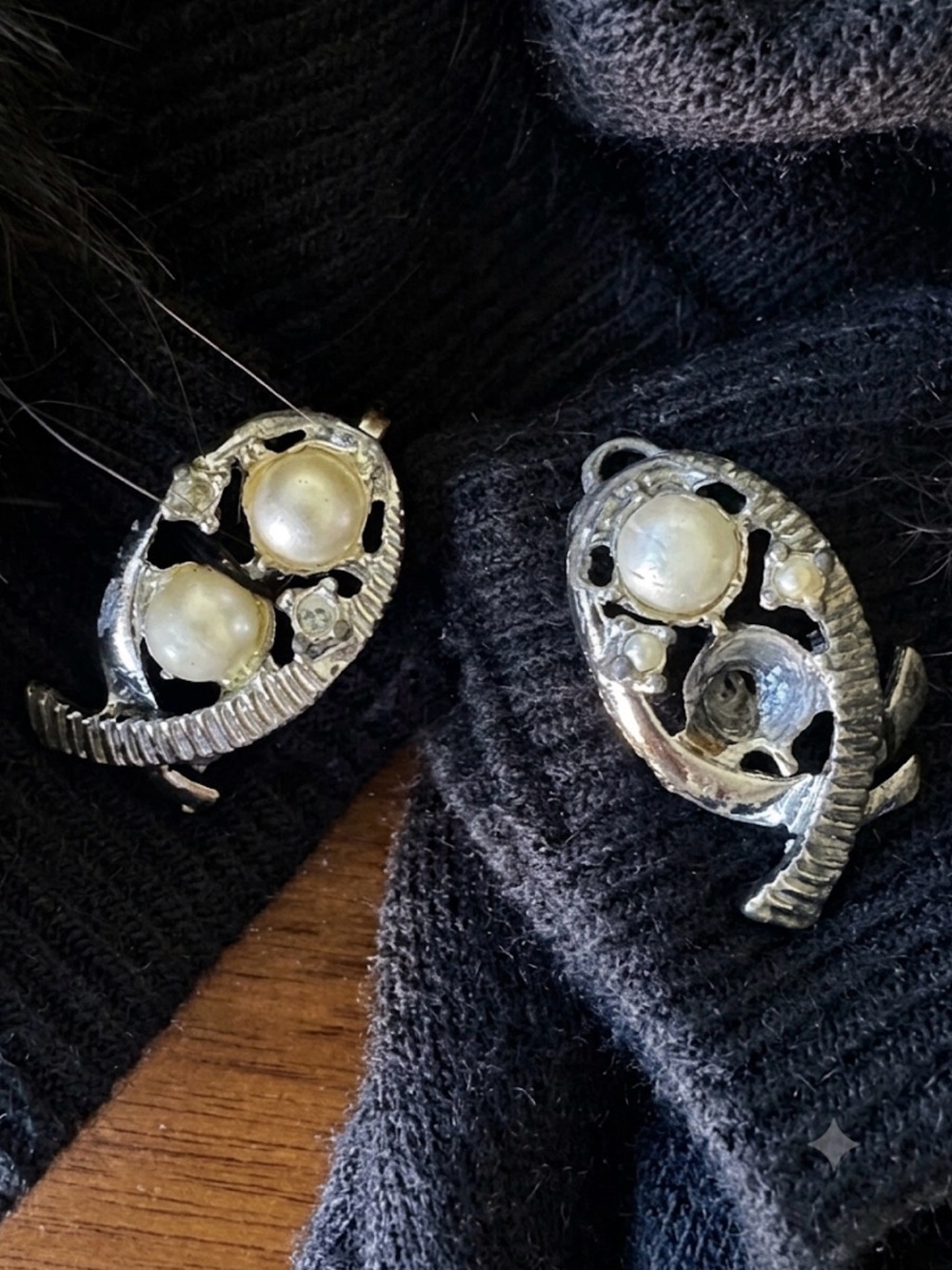 American Vintage Silver-Tone Pearl Drop Earrings